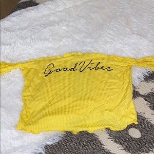 NEVER WORN Yellow crop top